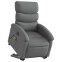 Sillón de masaje eléctrico reclinable elevable tela gris oscuro en Sillones | Comprar online en Foru.es