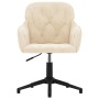 Silla de oficina giratoria de terciopelo color crema de , Sillas de oficina - Ref: Foro24-344865, Precio: 98,32 €, Descuento: %