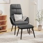 Sillón de relax con taburete tela gris claro y piel sintética de , Sillones - Ref: Foro24-3097506, Precio: 125,27 €, Descuent...