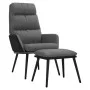 Entspannungssessel mit Hocker aus hellgrauem Stoff und Kunstleder von , Sessel - Ref: Foro24-3097506, Preis: 123,20 €, Rabatt: %