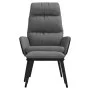 Entspannungssessel mit Hocker aus hellgrauem Stoff und Kunstleder von , Sessel - Ref: Foro24-3097506, Preis: 123,20 €, Rabatt: %