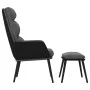 Entspannungssessel mit Hocker aus hellgrauem Stoff und Kunstleder von , Sessel - Ref: Foro24-3097506, Preis: 123,20 €, Rabatt: %