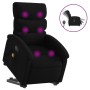 Sillón de masaje eléctrico reclinable elevable tela negro en Sillones | Comprar online en Foru.es