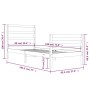 Estructura de cama madera maciza de pino blanco 90x190 cm de , Camas y somieres - Ref: Foro24-3104972, Precio: 98,02 €, Descu...