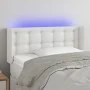 Kopfteil mit LED, weißem Kunstleder, 103 x 16 x 78/88 cm von , Kopf- und Fußteile - Ref: Foro24-3123321, Preis: 58,54 €, Raba...