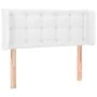 Kopfteil mit LED, weißem Kunstleder, 103 x 16 x 78/88 cm von , Kopf- und Fußteile - Ref: Foro24-3123321, Preis: 58,54 €, Raba...