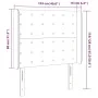Cream fabric headboard with LED 103x16x118/128 cm by , Headboards and footboards - Ref: Foro24-3124477, Price: 93,67 €, Disco...