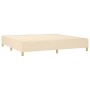 Cama box spring colchón y luces LED tela crema 200x200 cm de , Camas y somieres - Ref: Foro24-3139226, Precio: 622,87 €, Desc...