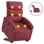 Sillón de masaje elevable eléctrico tela rojo tinto en Sillones | Comprar online en Foru.es