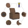Sillón de masaje eléctrico reclinable elevable tela marrón en Sillones | Comprar online en Foru.es