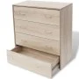Aparador con 4 cajones color roble 60x30,5x71 cm de vidaXL, Aparadores - Ref: Foro24-242544, Precio: 84,53 €, Descuento: %