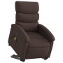 Sillón masaje eléctrico reclinable elevable tela marrón oscuro en Sillones | Comprar online en Foru.es