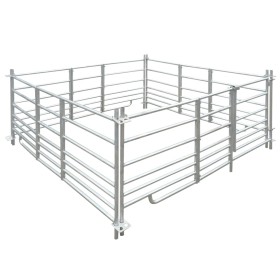 Corral para ovejas de 4 paneles acero galvanizado 183x183x92 cm de vidaXL, Cría de animales - Ref: Foro24-141815, Precio: 388...