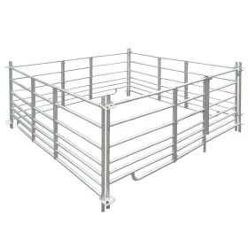 Corral para ovejas de 4 paneles acero galvanizado 183x183x92 cm de vidaXL, Cría de animales - Ref: Foro24-141815, Precio: 381...