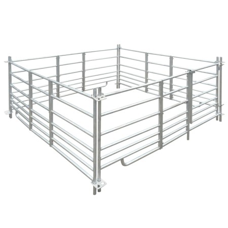 Corral para ovejas de 4 paneles acero galvanizado 183x183x92 cm de vidaXL, Cría de animales - Ref: Foro24-141815, Precio: 388...