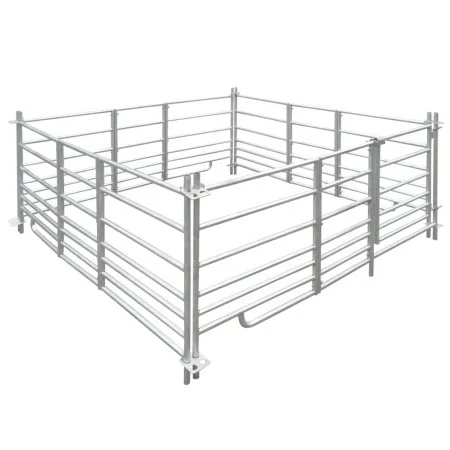 Corral para ovejas de 4 paneles acero galvanizado 183x183x92 cm de vidaXL, Cría de animales - Ref: Foro24-141815, Precio: 381...