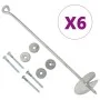Anclajes de tierra 6 uds metal galvanizado 10x60 cm de , Puntas para anclaje en el suelo - Ref: Foro24-145502, Precio: 46,74 ...