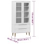 Mueble vitrina MOLDE madera maciza de pino blanco 90x35x175 cm de , Librerías y estanterías - Ref: Foro24-350544, Precio: 370...