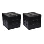 Taburetes cubo negros de vidaXL, Mesitas de noche - Ref: Foro24-60740, Precio: 80,33 €, Descuento: %