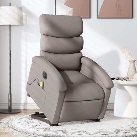 Sillón de masaje eléctrico reclinable elevable tela taupé en Sillones | Comprar online en Foru.es