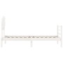 Estructura de cama con cabecero madera maciza blanco de , Camas y somieres - Ref: Foro24-3195252, Precio: 99,52 €, Descuento: %