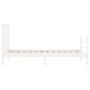 Estructura de cama con cabecero madera maciza blanco de , Camas y somieres - Ref: Foro24-3193757, Precio: 102,33 €, Descuento: %
