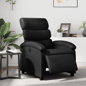 Sillón reclinable eléctrico de cuero sintético negro en Sillones | Comprar online en Foru.es