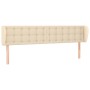 Cabecero de tela color crema 203x23x78/88 cm de , Cabeceros y pies de cama - Ref: Foro24-3117605, Precio: 73,89 €, Descuento: %