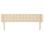 Cabecero de tela color crema 203x23x78/88 cm de , Cabeceros y pies de cama - Ref: Foro24-3117605, Precio: 73,89 €, Descuento: %