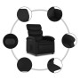 Sillón reclinable eléctrico de cuero sintético negro en Sillones | Comprar online en Foru.es