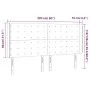Kopfteil aus cremefarbenem Stoff mit LED 203x16x118/128 cm von , Kopf- und Fußteile - Ref: Foro24-3124509, Preis: 147,55 €, R...