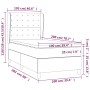 Cama box spring con colchón tela color crema 100x200 cm de , Camas y somieres - Ref: Foro24-3128826, Precio: 364,33 €, Descue...