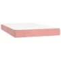 Box spring bed with mattress and LED pink velvet 120x200 cm by , Beds and slatted bases - Ref: Foro24-3134638, Price: 374,93 ...