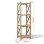 Estantería de Bambú Cuadrada de 4 Niveles de vidaXL, Librerías y estanterías - Ref: Foro24-242492, Precio: 79,09 €, Descuento: %