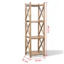 Estantería de Bambú Cuadrada de 4 Niveles de vidaXL, Librerías y estanterías - Ref: Foro24-242492, Precio: 82,18 €, Descuento: %