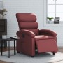 Sillón reclinable eléctrico de cuero sintético rojo tinto en Sillones | Comprar online en Foru.es