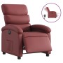 Sillón reclinable eléctrico de cuero sintético rojo tinto en Sillones | Comprar online en Foru.es