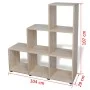 Estantería librería en forma de escalera 107 cm blanca de vidaXL, Librerías y estanterías - Ref: Foro24-242553, Precio: 94,02...