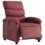Sillón reclinable eléctrico de cuero sintético rojo tinto en Sillones | Comprar online en Foru.es