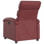 Sillón reclinable eléctrico de cuero sintético rojo tinto en Sillones | Comprar online en Foru.es