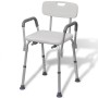Silla de ducha de aluminio blanco de vidaXL, Asientos y bancos para duchas - Ref: Foro24-110129, Precio: 109,19 €, Descuento: %