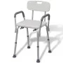 Silla de ducha de aluminio blanco de vidaXL, Asientos y bancos para duchas - Ref: Foro24-110129, Precio: 106,78 €, Descuento: %
