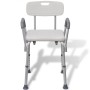 Silla de ducha de aluminio blanco de vidaXL, Asientos y bancos para duchas - Ref: Foro24-110129, Precio: 109,19 €, Descuento: %