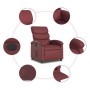 Sillón reclinable eléctrico de cuero sintético rojo tinto en Sillones | Comprar online en Foru.es