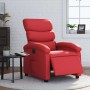Sillón reclinable eléctrico de cuero sintético rojo en Sillones | Comprar online en Foru.es