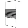 Shower screen made of transparent black ESG glass 115x195 cm by , Shower walls and screens - Ref: Foro24-152148, Price: 185,1...