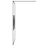Shower screen made of transparent black ESG glass 115x195 cm by , Shower walls and screens - Ref: Foro24-152148, Price: 185,1...