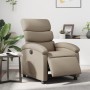 Sillón reclinable eléctrico de cuero sintético color capuchino en Sillones | Comprar online en Foru.es