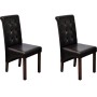 Sillas de comedor 2 unidades cuero sintético marrón de , Sillas de comedor - Ref: Foro24-60622, Precio: 193,61 €, Descuento: %