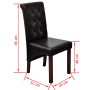 Sillas de comedor 2 unidades cuero sintético marrón de , Sillas de comedor - Ref: Foro24-60622, Precio: 193,61 €, Descuento: %